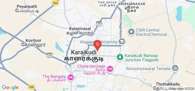 Centre for Distance Education, Bharathidasan University, Tiruchirappalli Map