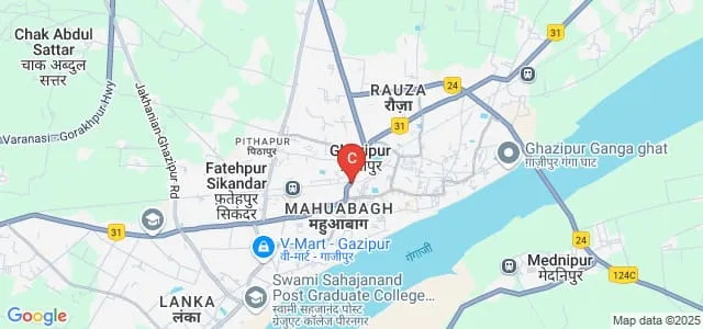 Sant Lakhan Das Naga Baba Pachotter Degree College, Ghazipur Map