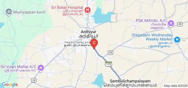 Mangalam College of Education, Anthiyur Map