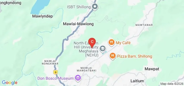 Department of Law, North Eastern Hill University, Shillong Map