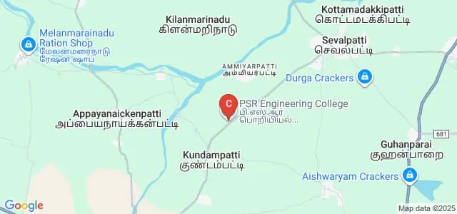 PSR Engineering College, Sivakasi Map