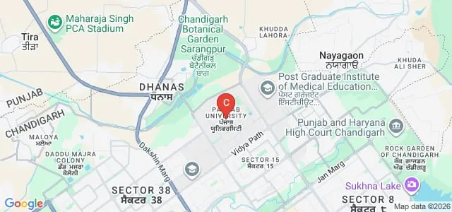 University Business School, Panjab University, Chandigarh Map