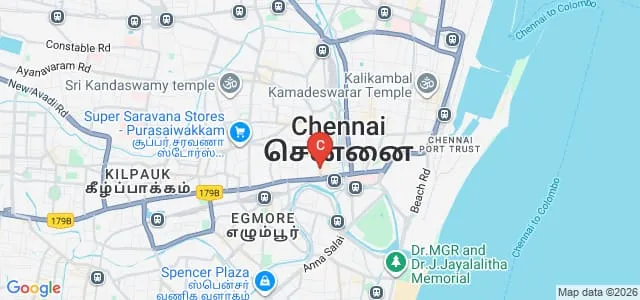 Annai Veilankanni's College of Nursing, Chennai Map