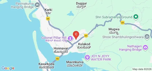 St Ignatius Nursing College, Honavar Map