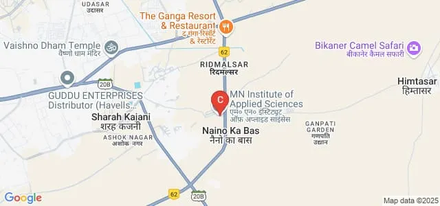 MN Institute of Applied Science, Bikaner Map