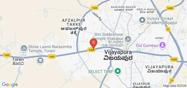 Al-Ameen Fathima School of Nursing, Bijapur Map