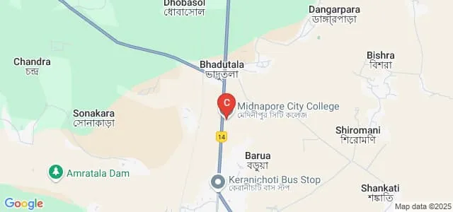 Midnapore City College, Paschim Medinipur Map