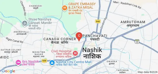 KRT Arts BH Commerce and AM Science College, Nashik Map