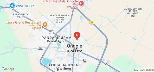 Gorantla Venkateswarlu and Attota Dhana Satya Lakshmi College of Education, Ongole Map