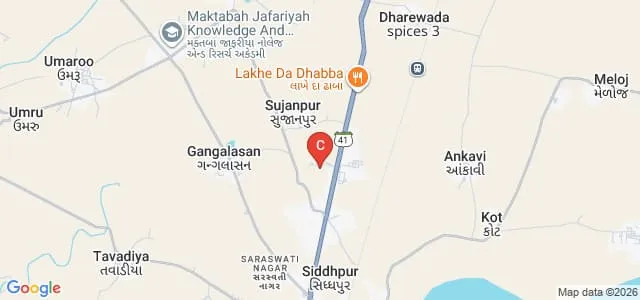 Gokul Homeopathic College, Gokul Global University, Siddhpur Map