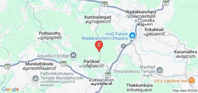 Sri Vyasa NSS College, Wadakkanchery Map