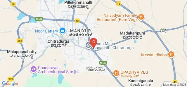 SLV School and College of Nursing, Chitradurga Map