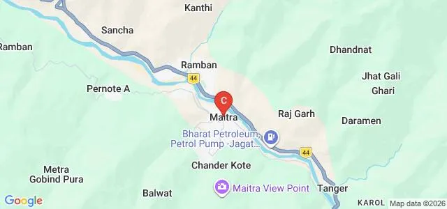 BR Kohli Paramedical Studies, Ramban Map