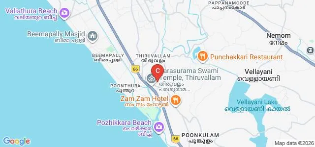 BNV College of Teacher Education, Thiruvallam Map