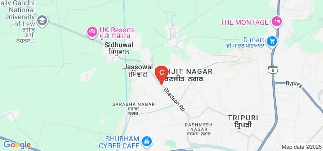 Thapar School of Liberal Arts and Sciences, Patiala Map