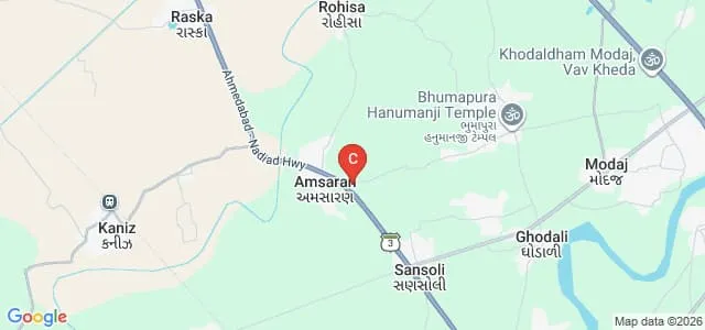 Smt SM Shah Pharmacy College, Aamsaran Map