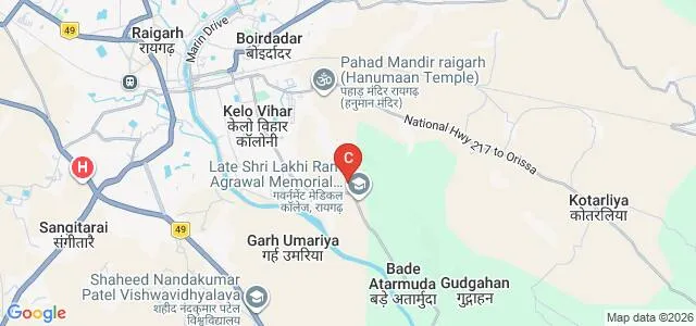Late Shri Lakhiram Agrawal Memorial Government Medical College, Raigarh Map