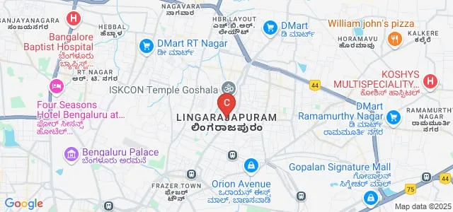 Dr SR Chandrasekhar Institute of Speech and Hearing, Bangalore Map