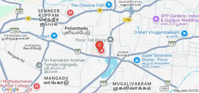 Sri Ramachandra Medical College and Research Institute, Chennai Map