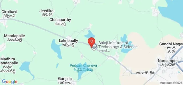 Balaji Institute of Nursing, Narsampet Map
