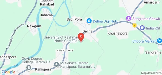 North Campus, University of Kashmir, Baramulla Map