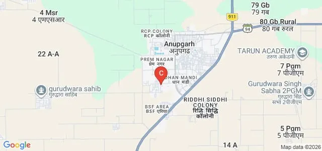 Mata Mohan Devi Bedi Mahila Shikshan Prashikshak Mahavidyalaya, Anupgarh Map