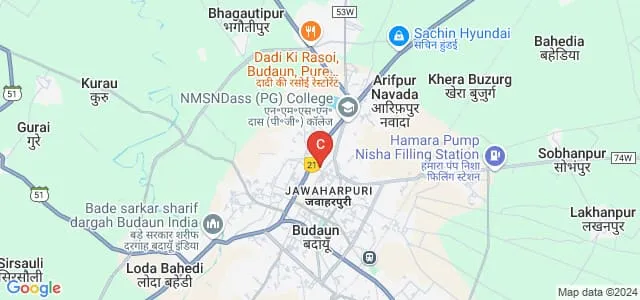 Gindo Devi Mahila Mahavidyalaya, Budaun Map