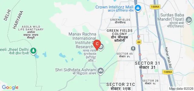 School of Computer Applications, Manav Rachna International Institute of Research and Studies, Faridabad Map