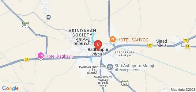 Arun Balchand Vora M Ed College, Radhanpur Map