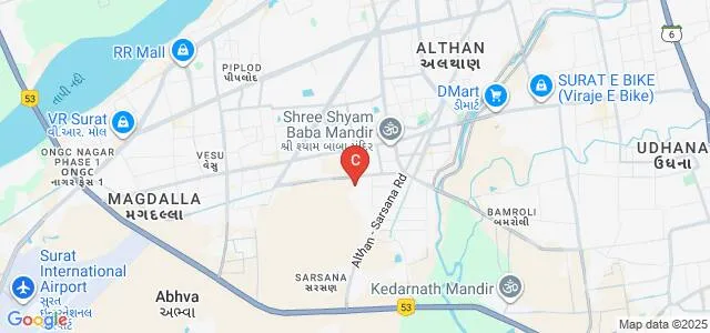 Bhagwan Mahavir College of Computer Application, Surat Map
