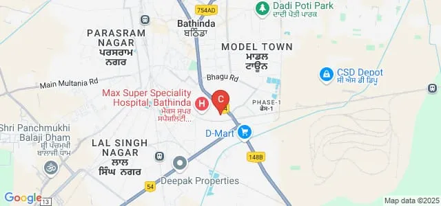 Punjabi University Regional Centre For Department of Law, Bathinda Map