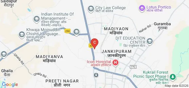 Institute of Tourism Studies, University of Lucknow, Lucknow Map