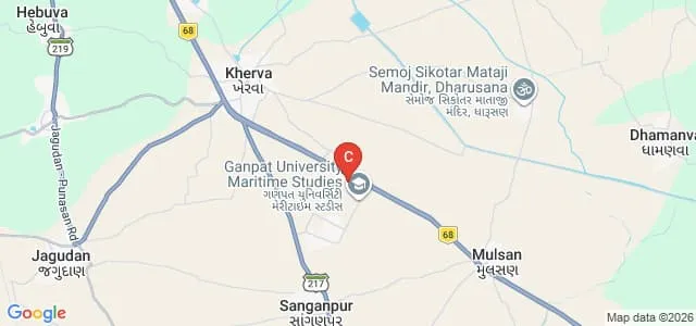 Centre for Management Studies and Research, Ganpat University, Mehsana Map