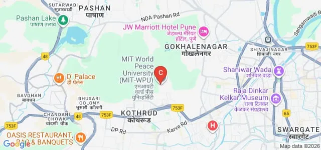 WPU School of Education, Pune Map