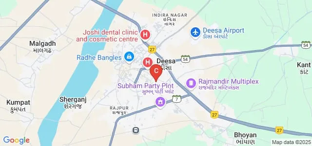 DNP Arts and Commerce College, Deesa Map
