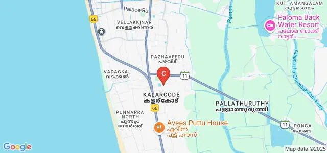 SDV College of Arts and Sciences, Alappuzha Map
