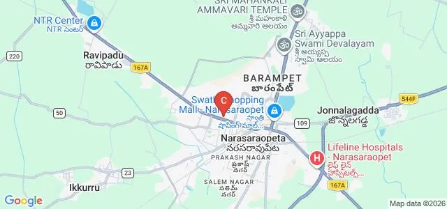 University College of Engineering JNTUK, Narasaraopet Map