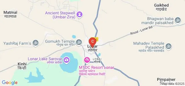 Bhagwan Baba Arts and Commerce College, Lonar Map