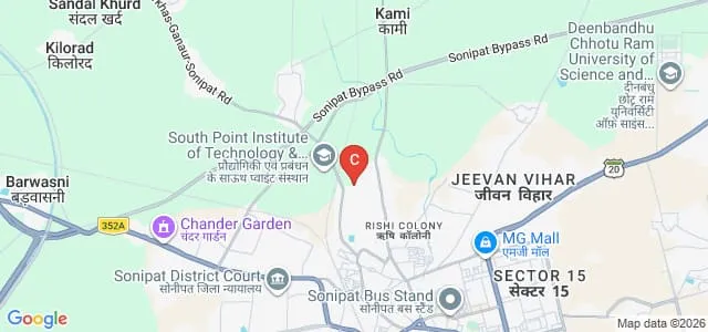 South Point Degree College, Sonepat Map