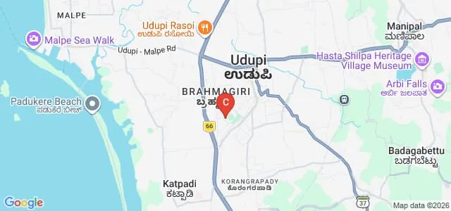 Dr G Shankar Government Women's First Grade College and PG Study Centre, Udupi Map