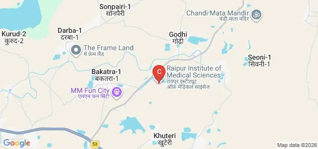 Raipur Institute of Medical Sciences, Raipur Map