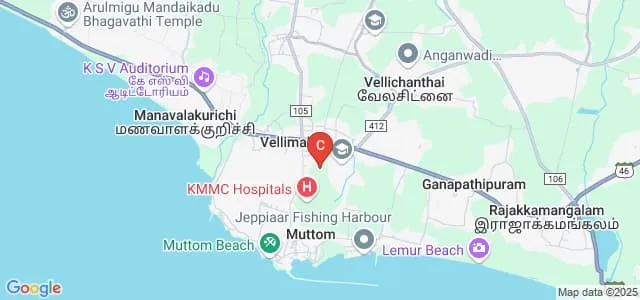Udaya College of Arts and Science, Kanyakumari Map