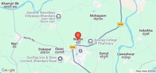 Anurag Adhyapak Mahavidyalaya, Bhandara Map