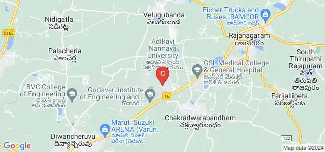 University College of Science and Technology, Adikavi Nannaya University, Rajahmundry Map