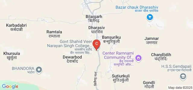 Government Shahid Veer Narayan Singh College, Bilaigarh Map