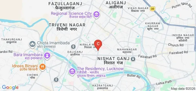 Isabella Thoburn College, Lucknow Map