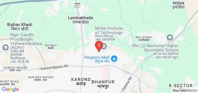 Crescent College of Technology, Bhopal Map