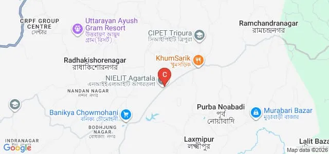 National Institute of Electronics and Information Technology, Agartala Map