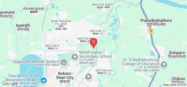Bokaro Steel City College, Bokaro Map