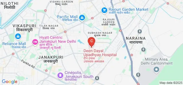 Panna Dai College of Nursing, Deen Dayal Upadhyay Hospital, New Delhi Map